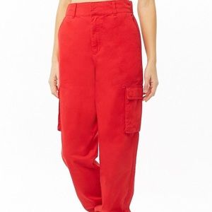 Forever 21 red cargo pants